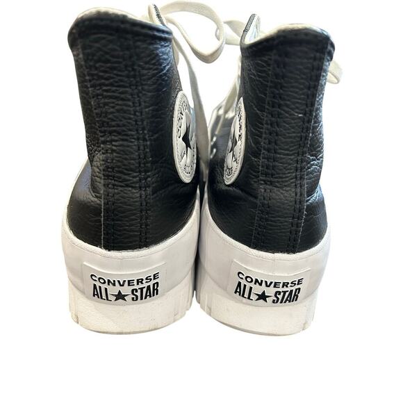 CONVERSE CTA Lugged 2.0 Black Leather Boots Sneakers Men’s 8 Women’s 10 - Picture 5 of 8